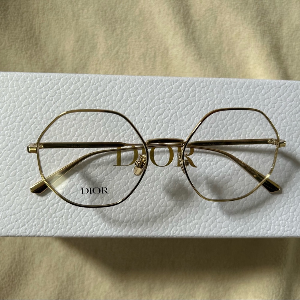 Dior Gold Geometric Eyewear